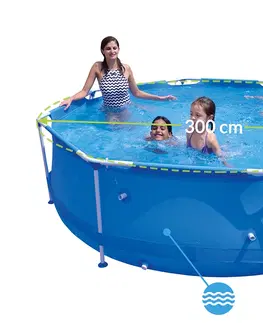 Bazény NABBI Aquabel bazén s konštrukciou a príslušenstvom 300 cm modrá