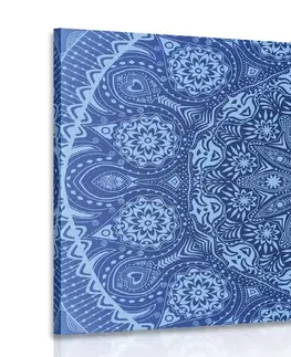 Obrazy Feng Shui Obraz okrasná Mandala s krajkou v modrej farbe