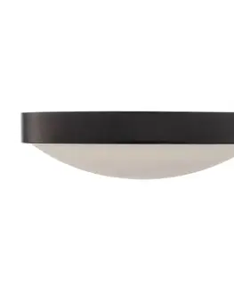 Stropné svietidlá Lamkur Svietidlo Jaris, zakrivené sklo, Ø 36 cm čierna