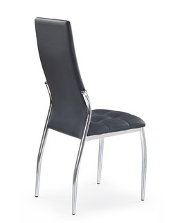 Jedálenské stoličky HALMAR K209 jedálenská stolička čierna / chróm