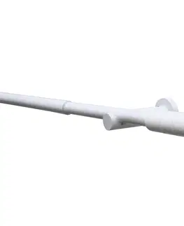 Závesy Gardinia Súprava záclonová roztiahnuteľná KRETA 19/16 mm, 120 -210 cm, biela
