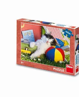 Hračky puzzle DINO - Mačiatko Odpočíva 100 Xl Puzzle