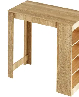 Jedálenské stoly Barový stôl, dub sonoma, 117x57 cm, AUSTEN