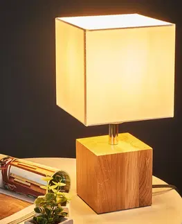 Stolové lampy Spot-Light Stolná lampa Trongo kocka olejovaná tienidlo
