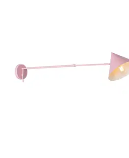 Nastenne lampy Dizajnové nástenné svietidlo ružové nastaviteľné - Triangolo