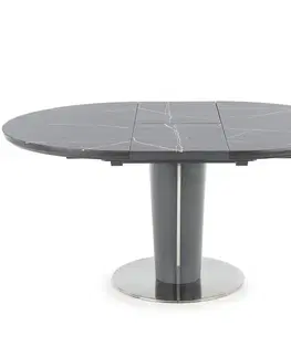 Stoly v podkrovnom štýle Rozkladací stôl Ricardo 120/160x120cm Popolavý/Marmur/Tmavé Popolavý
