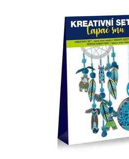 Kreatívne a výtvarné hračky RAPPA - kreatívny set- lapač snov modrý