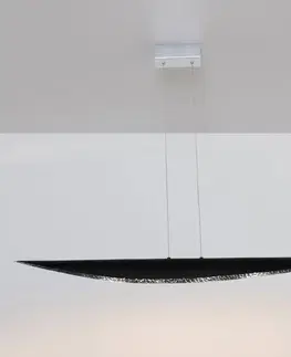 Závesné svietidlá Holländer Závesné LED svietidlo Chiasso, čierna/strieborná