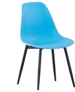 Jedálenské stoličky a kreslá Jedálenská stolička 6 ks plast / kov Dekorhome Červená