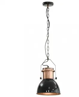 Osvetlenie Závesná lampa 2 ks kov Dekorhome Čierna
