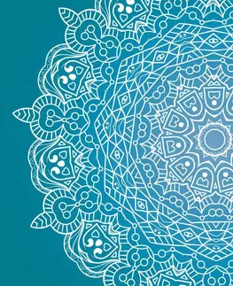 Samolepiace tapety Samolepiaca tapeta meditačná Mandala na modrom pozadí
