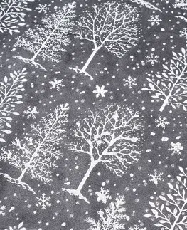 Vianočné dekorácie Dekoratívna podložka pod vianočný stromček Xmas Tree, 95 cm, tm. sivá