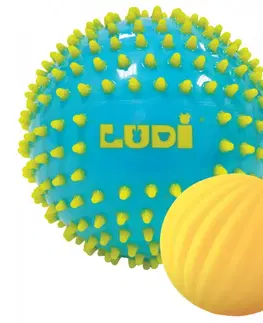 Hračky LUDI - Senzorické loptičky 3 ks modré