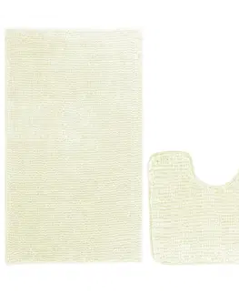 Koberce a koberčeky AmeliaHome Sada kúpeľňových predložiek Bati biela, 2 ks 50 x 80 cm, 40 x 50 cm 