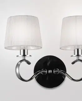 Lampy do obývačky Clara Svietniková lampa 2x40w E14 Chróm / Biela