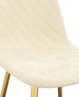 Jedálenské zostavy Jedálenská stolička 2 ks zamat / kov Dekorhome Ružová