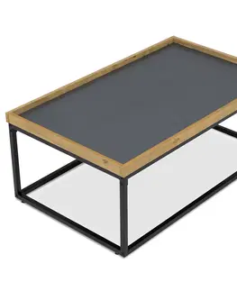 Konferenčné stolíky Konferenčný stôl s hranou a obvodovou podnožou, 100 x 60 x 39 cm