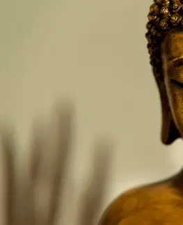 Samolepiace tapety Samolepiaca fototapeta bronzová hlava Budhu