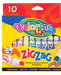 Hračky PATIO - Colorino fixky ZIG ZAG 10 farieb