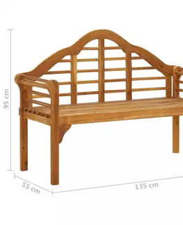 Záhradné lavice Záhradná lavica s poduškou 135 cm Dekorhome Modrá