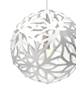 Závesné svietidlá david trubridge david trubridge Kvetinová závesná lampa Ø 40 cm biela
