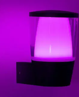 SmartHome vonkajšie svietidlá nástenné WiZ WiZ vonkajšie LED svietidlo Elpas RGBW, čierna