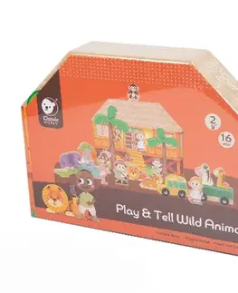 Drevené hračky Classic world Zvieratá drevené, 16 dielov