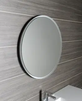 Kúpeľňa SAPHO - FLOAT LED podsvietené zrkadlo, ø 740mm, biela 22574