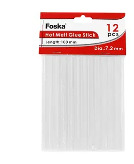 Kreatívne a výtvarné hračky FOSKA - Lepiace tyčinky 7,2x10 cm náhradné, sada 12ks