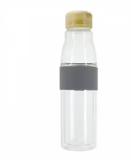 Podnosy a tácky Kinekus Fľaša z dvojitého skla, 450ml