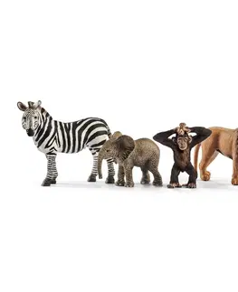Drevené hračky Schleich 42387 Divoké zvieratá, 4 ks