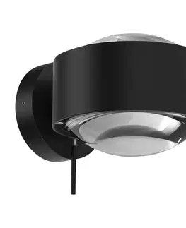 Bodové svetlá Top Light Puk Maxx Wall+ LED šošovky číre, čierne matné/chrómové