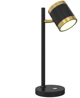 Lampy Wofi Wofi 8003-104S - LED Stmievateľná stolná lampa TOULOUSE LED/10W/230V čierna/zlatá 