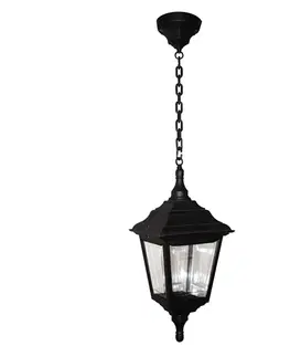 Vonkajšie závesné svietidlá Elstead Tradične tvarovaná vonkajšia závesná lampa Kerry