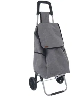 Nákupné tašky a košíky Orion Nákupná taška na kolieskach Styl sivá, 30 x 22 x 53 cm
