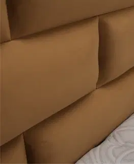Postele Boxspringová posteľ 180x200, svetlohnedá, GOLDBIA