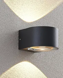 Vonkajšie nástenné svietidlá Lucande Lucande Astrida vonkajšie nástenné LED svetlo 2-pl