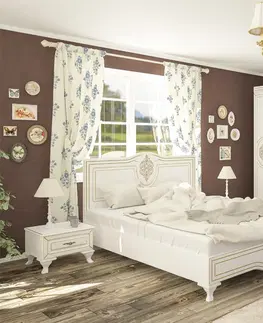 Manželské postele MISTER manželská posteľ 160 x 200 cm, biela
