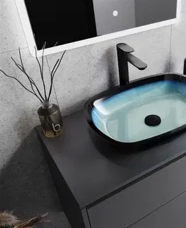 Kúpeľňa MEXEN - Araks sklenené umývadlo 54x39 cm, modrá 24155447