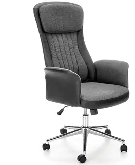 Kancelárske stoličky HALMAR Argento kancelárske kreslo s podrúčkami grafit / čierna