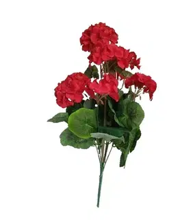Kvety Umelá kvetina Muškát červená, 47 cm​