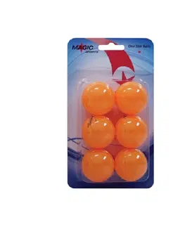 Pingpongové loptičky Loptičky na stolný tenis MAGIC-SPORTS TT-Ball * 6ks - oranžové