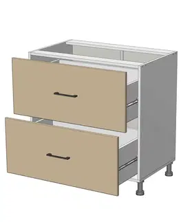 Kuchynské skrinky dolná skrinka so zásuvkami š.80, v.82, Modena LD11S8082, grafit / dub Sonoma