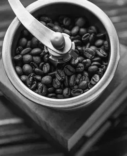 Samolepiace tapety Samolepiaca fototapeta čiernobiely vintage mlynček na kávu