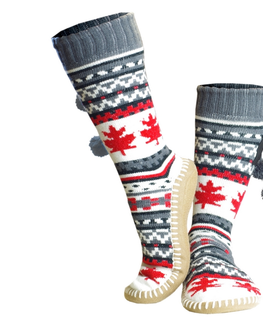 Vyhrievané ponožky a podkolienky Vyhrievané ponožkové topánky Glovii GOB červeno-bielo-šedá - M (36-43)