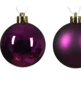 Vianočné dekorácie – do vnútra Gule plastové mix 6 cm fialová 21957