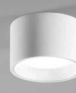 Vonkajšie stropné svietidlá Egger Licht Biele stropné LED svietidlo Ringo s IP54