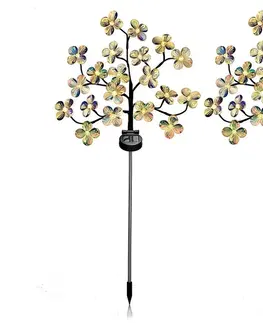 Vonkajšie osvetlenie Solárny záhradný zápich Čerešňové kvety, 2 ks