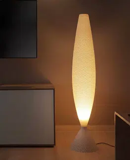 Stojacie lampy Tagwerk Stojaca lampa Diamant z biomateriálu linen, 115 cm