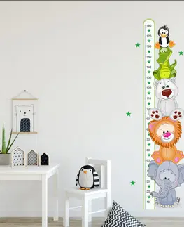 Nálepky na stenu Zelený samolepiaci meter do detskej izby